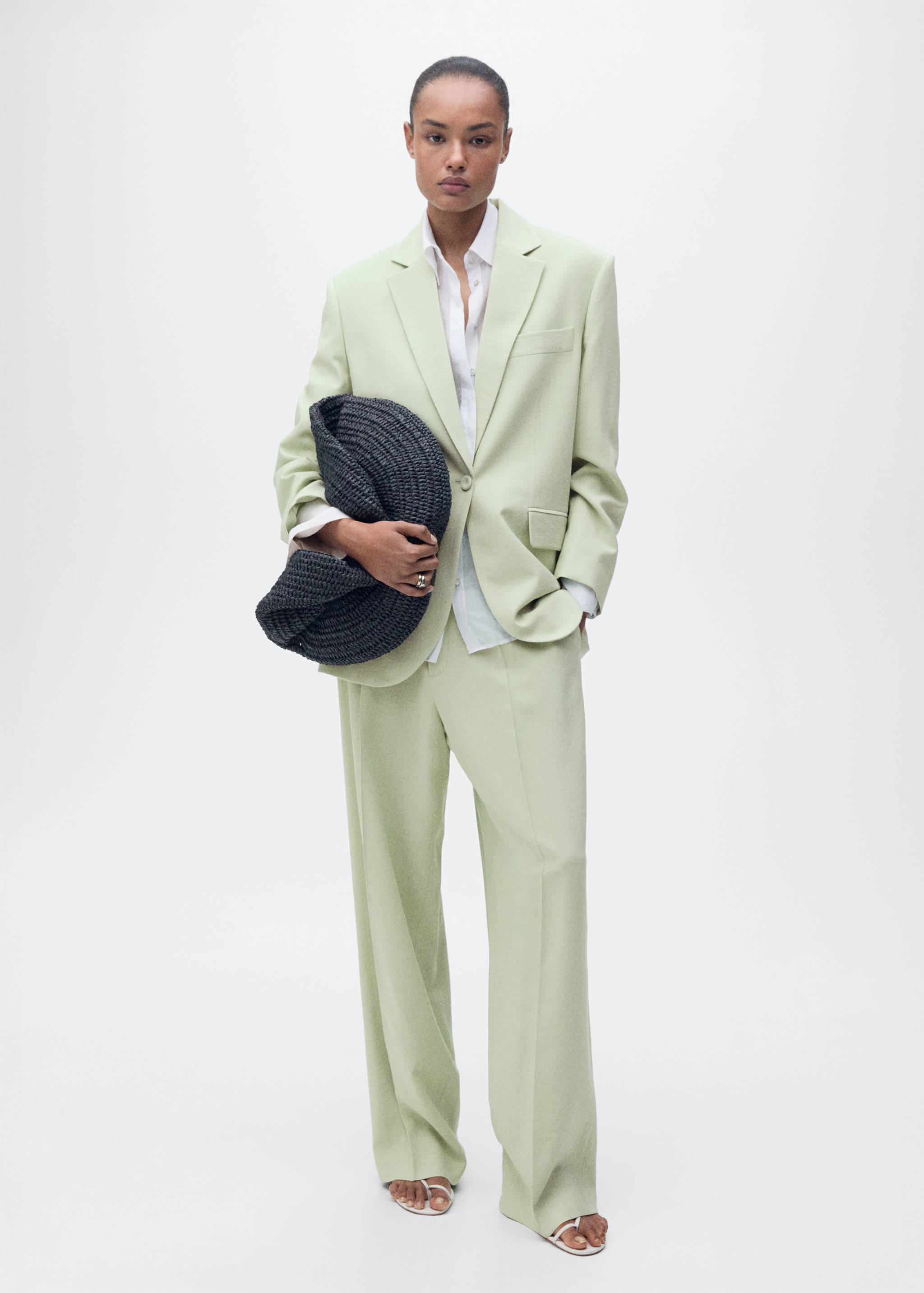 Straight-fit suit pants - General plane