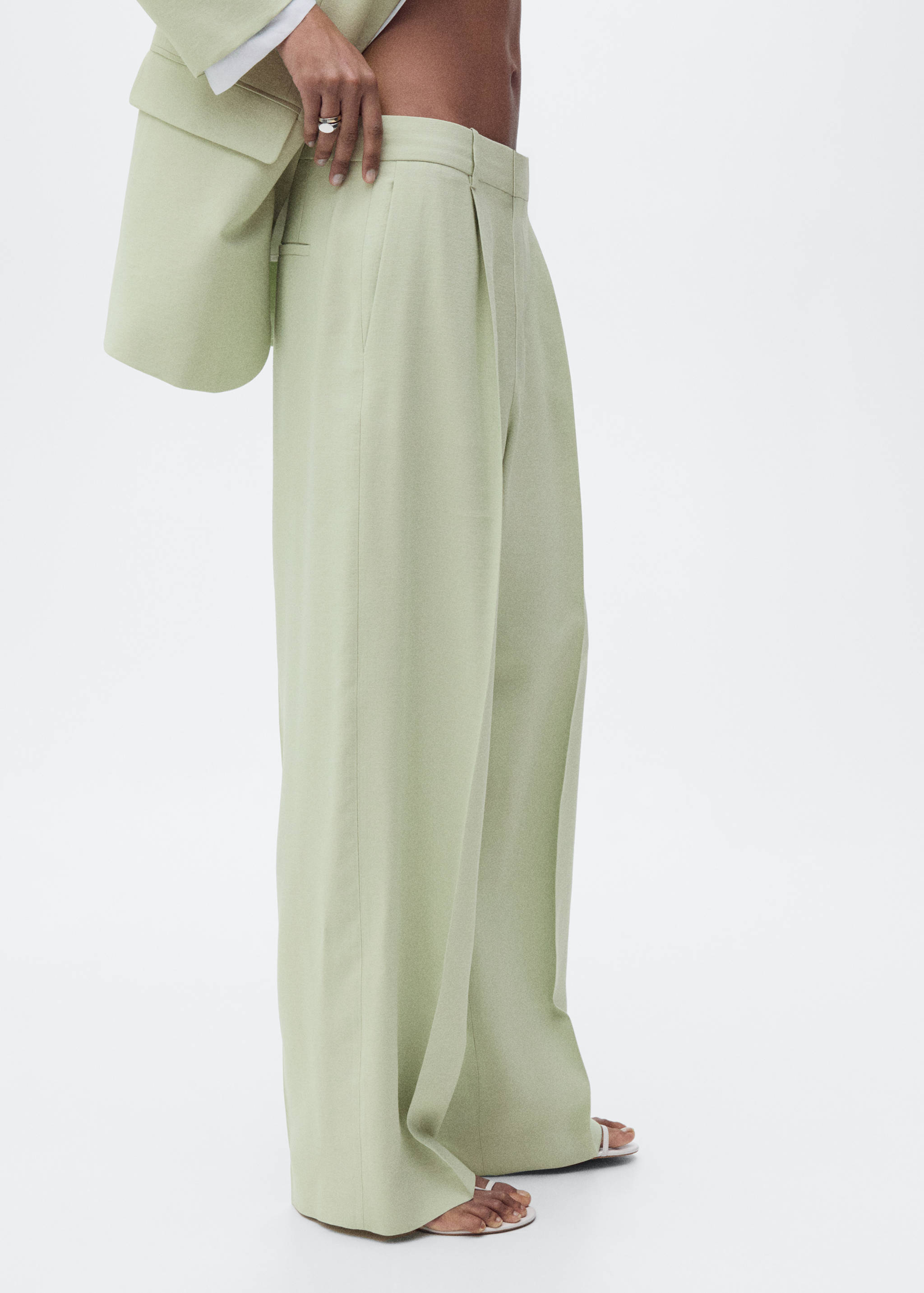 Straight-fit suit pants - Medium plane