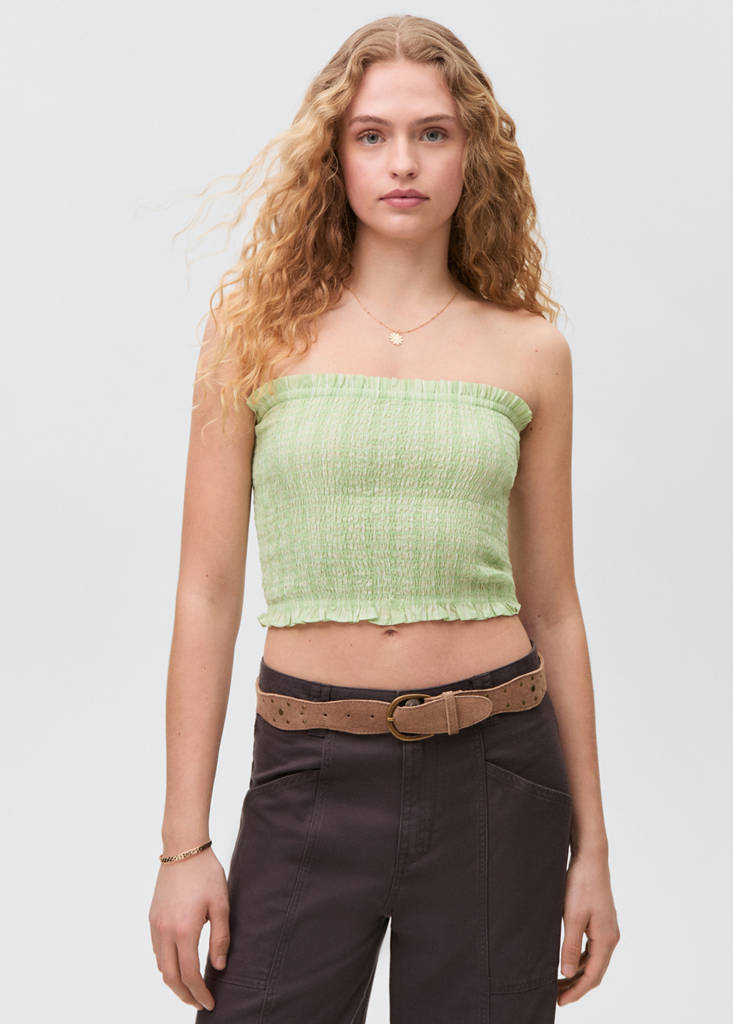 Strapless top — Lime