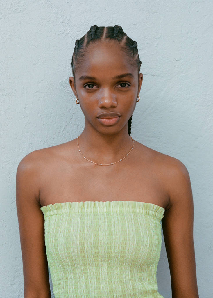 Strapless top — Lime