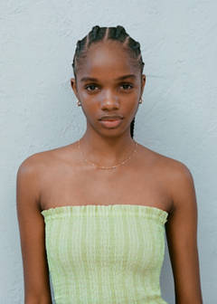 Strapless top — Lime 1