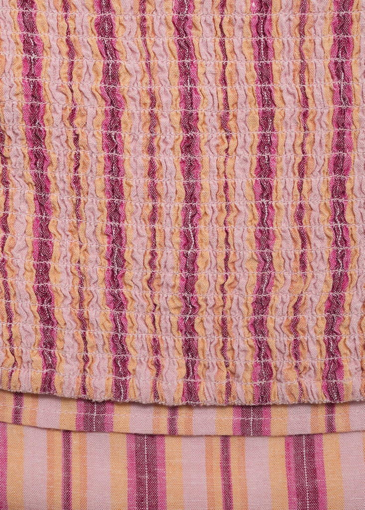 Striped linen top — Lime
