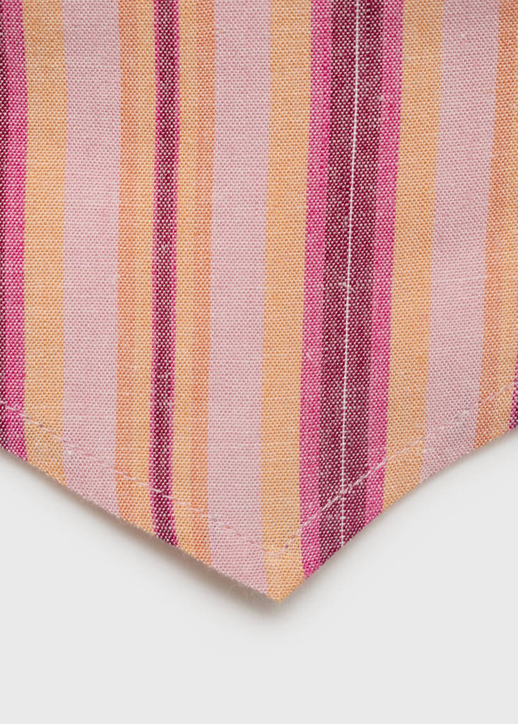 Striped linen top — Lime