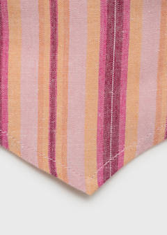 Striped linen top — Lime 8