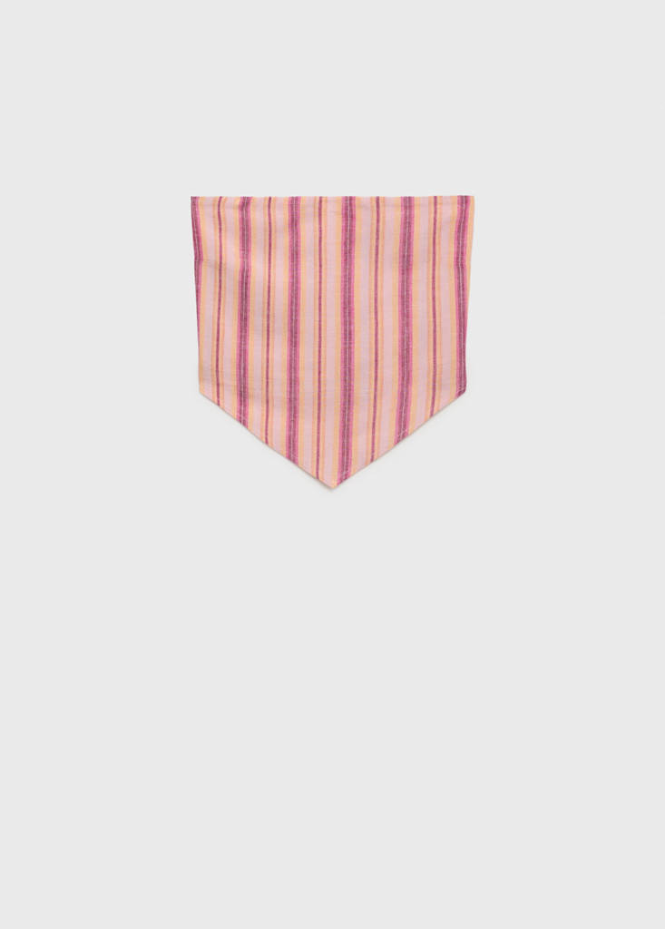 Striped linen top — Lime