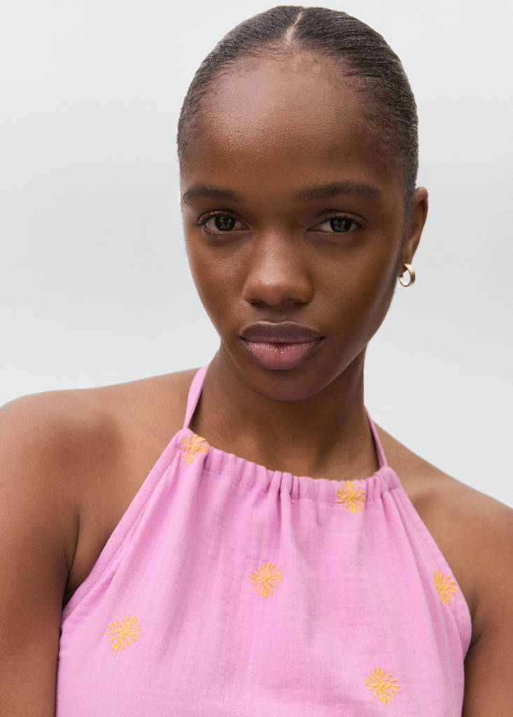 Halter top with open back — Pink