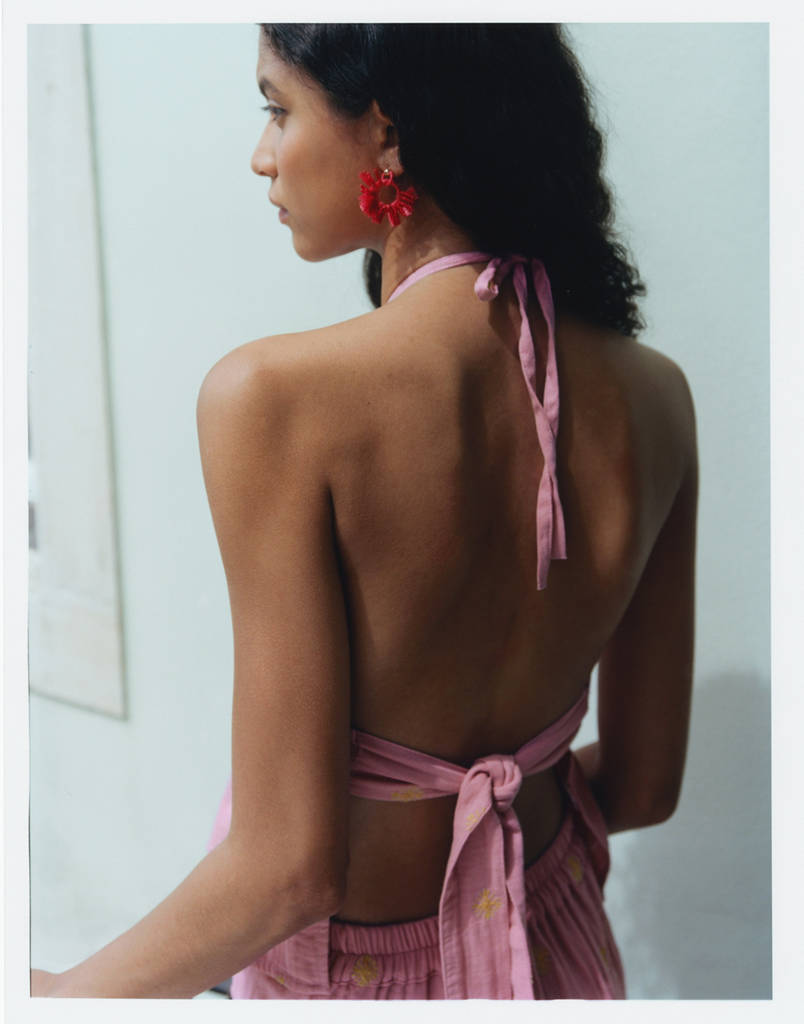 Halter top with open back — Pink