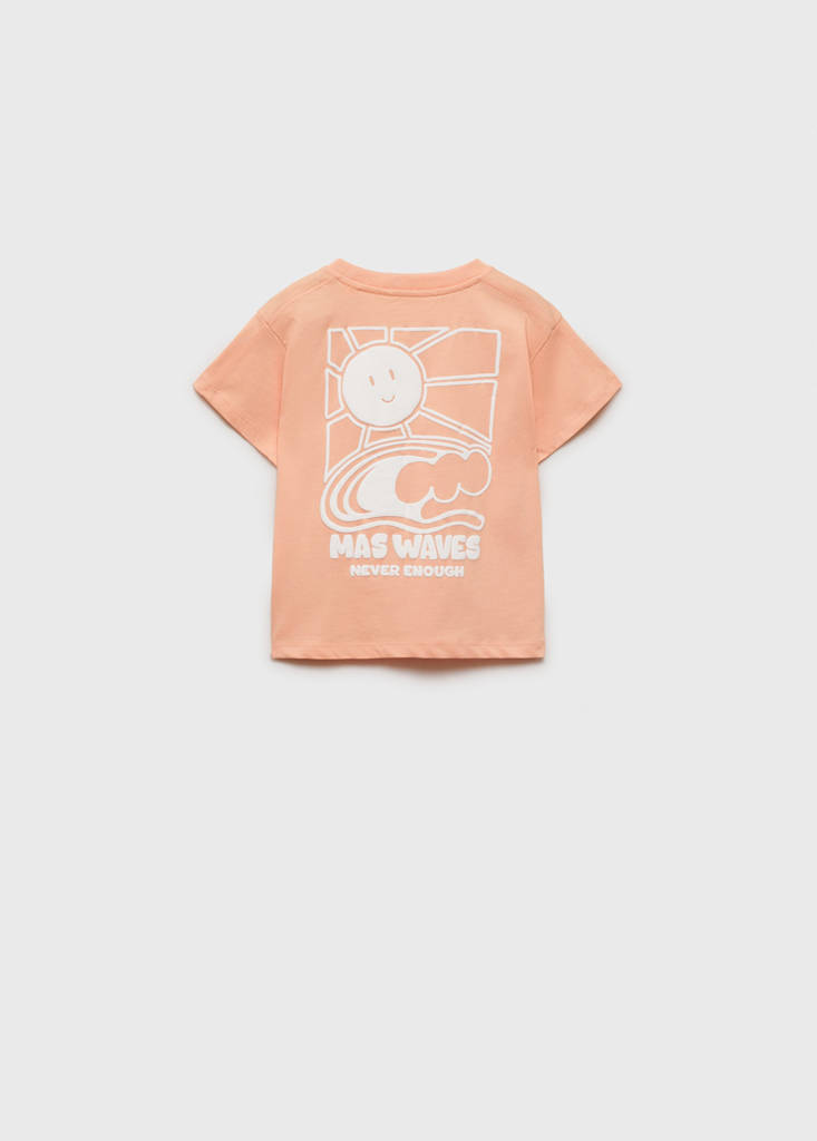 Short-sleeved printed t-shirt — Neon Orange