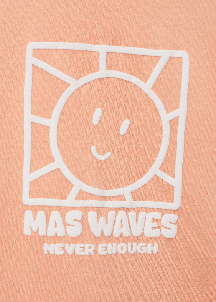 Short-sleeved printed t-shirt — Neon Orange