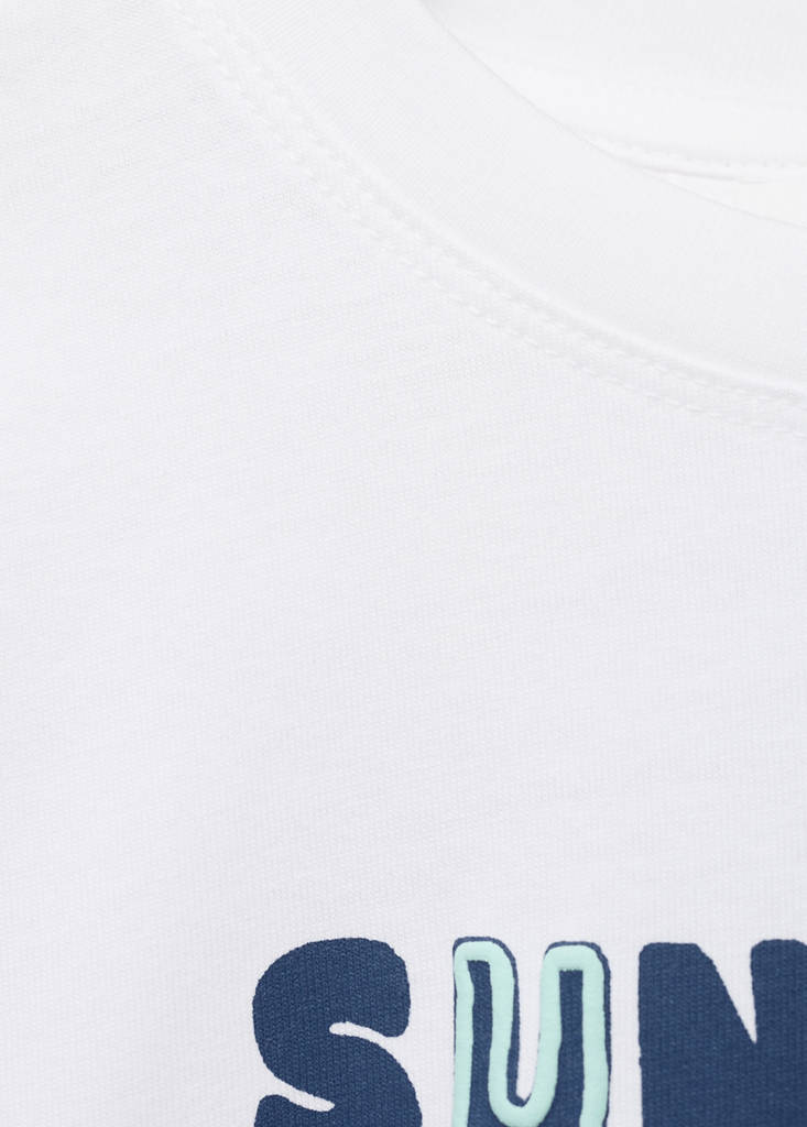 Printed cotton-blend t-shirt — Off White