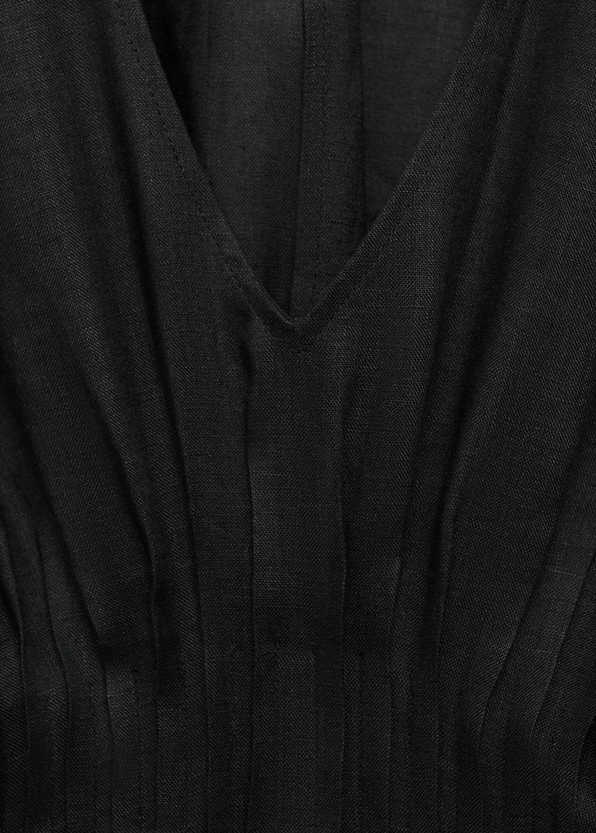 Vestido comprido de linho com painel rufado - Pormenor do artigo 8