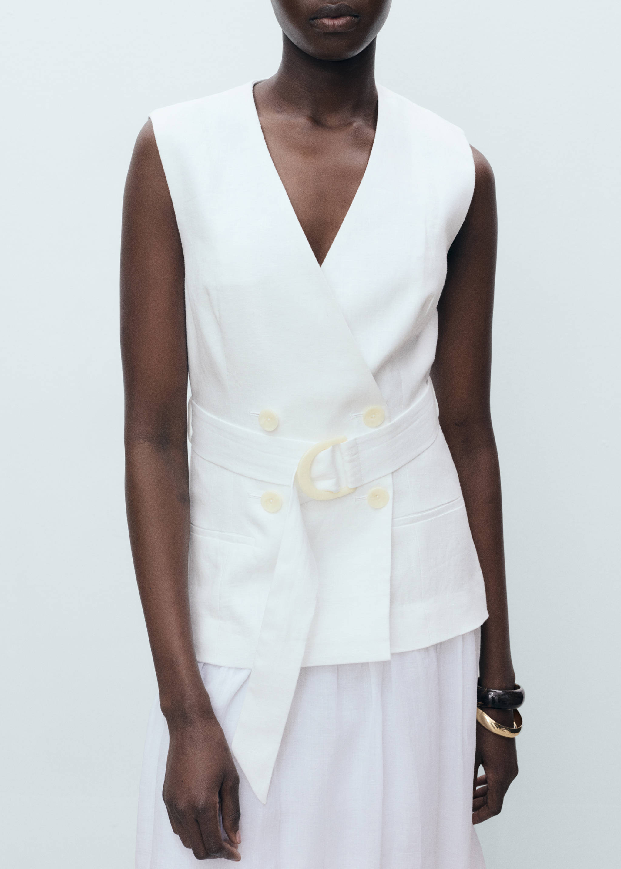 Robe ceinture en lin et ramie - Détail de l'article 6