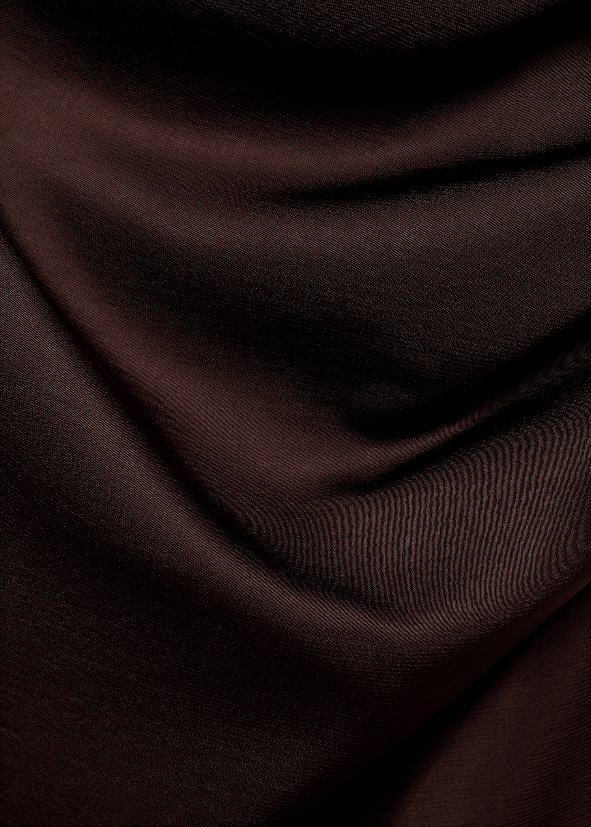 Asymmetrical satin dress with side slits - Details of the article 0