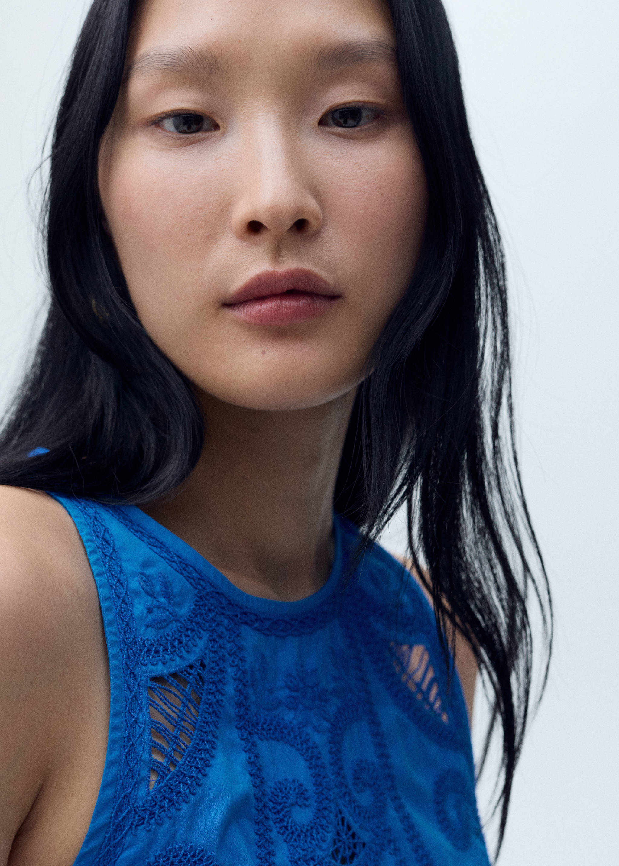 Embroidered cotton top - Details of the article 1