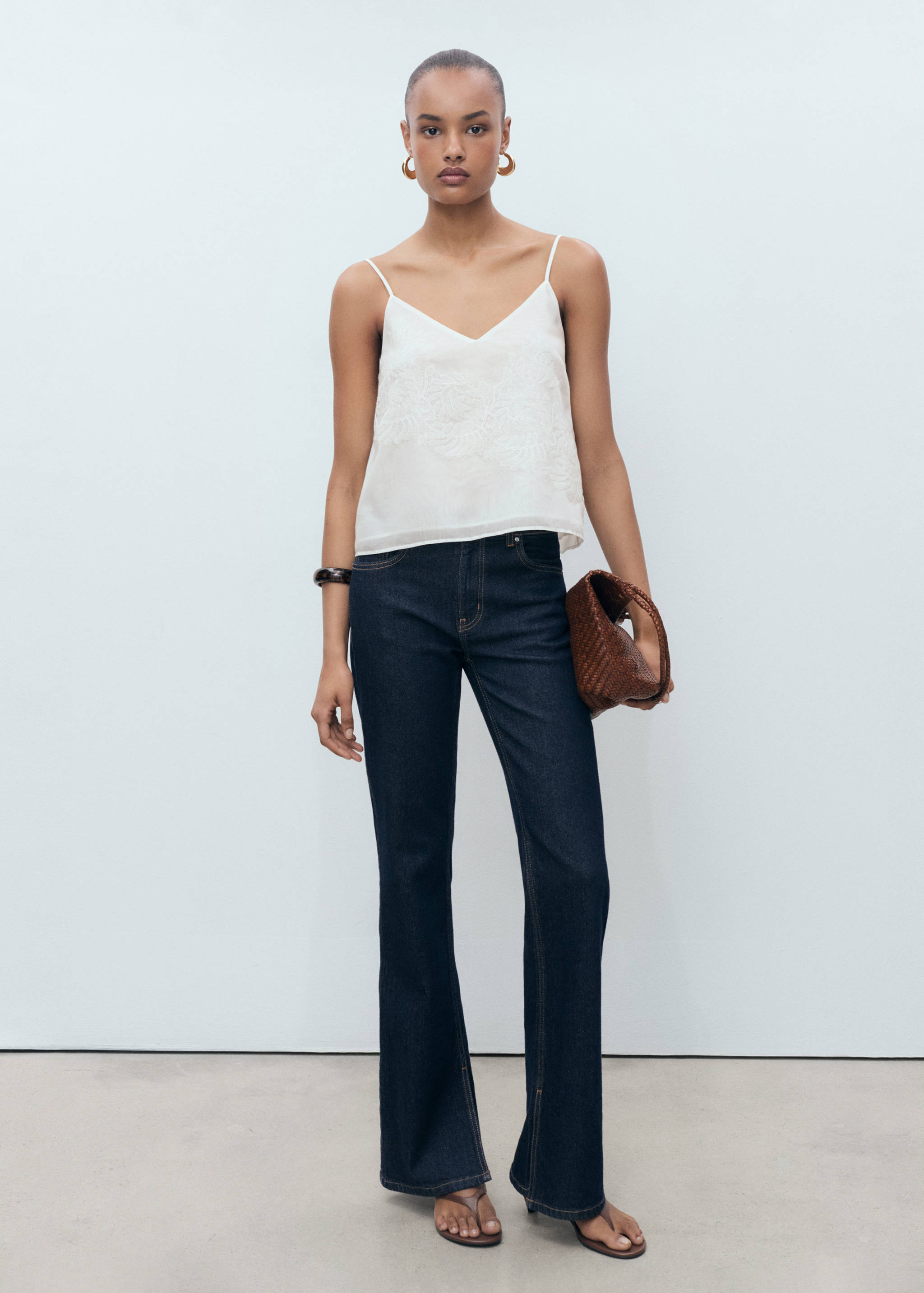 Lace strap top - General plane