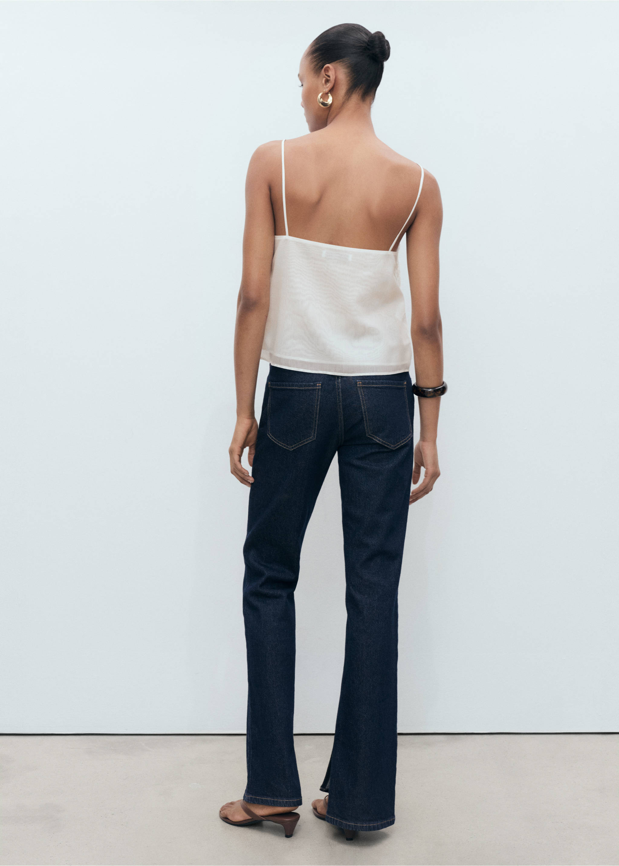 Lace strap top - Reverse of the article, Off White. Ref: 87018651-00.