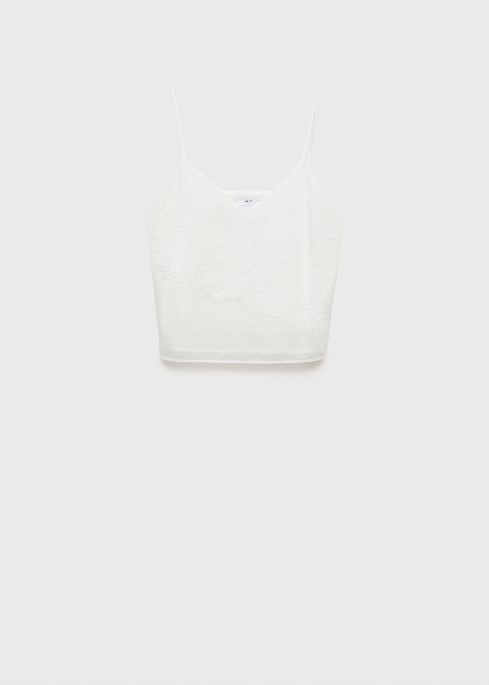Lace strap top - Article without model, Off White. Ref: 87018651-00.