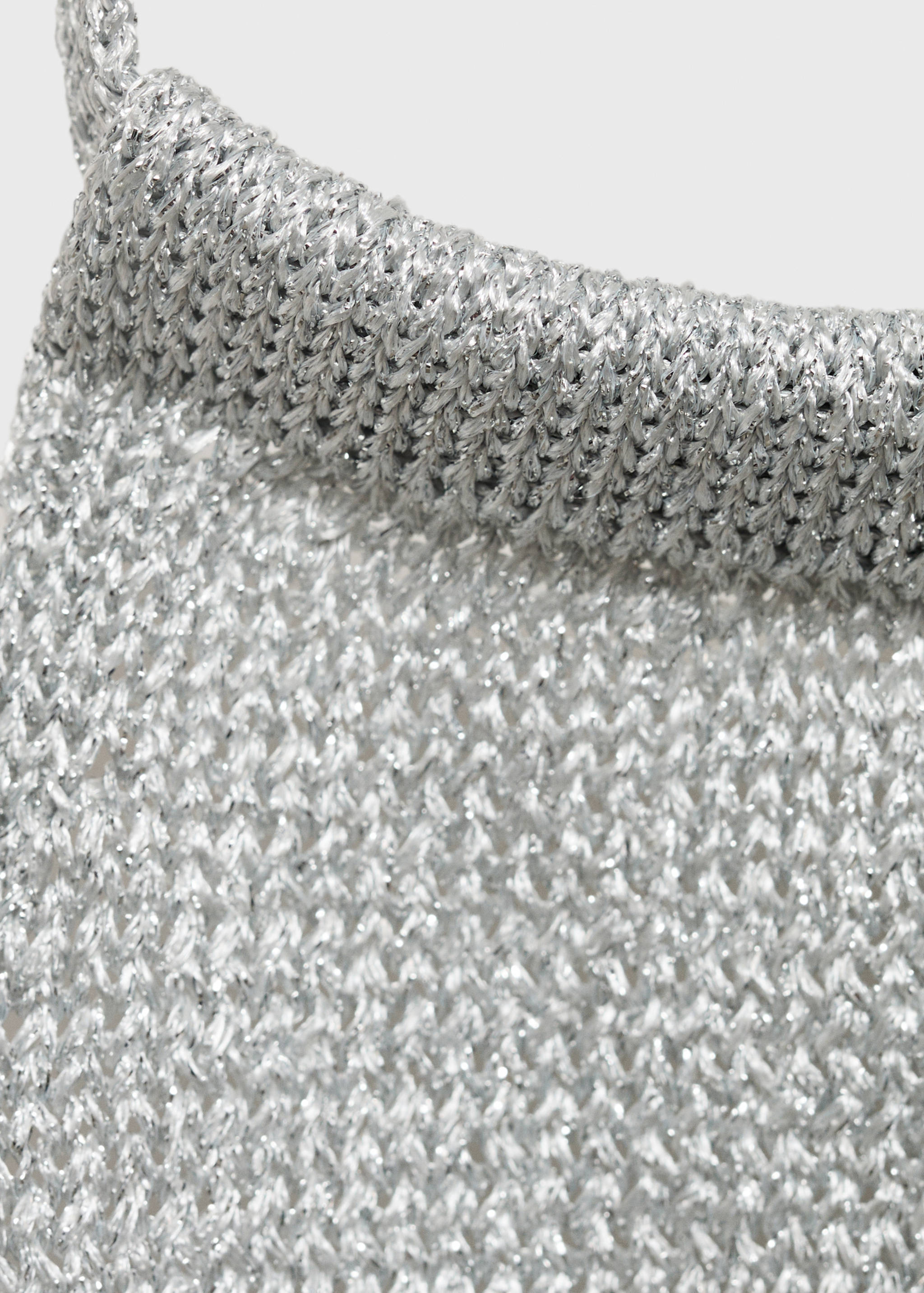 Halter-neck lurex knitted top - Details of the article 8