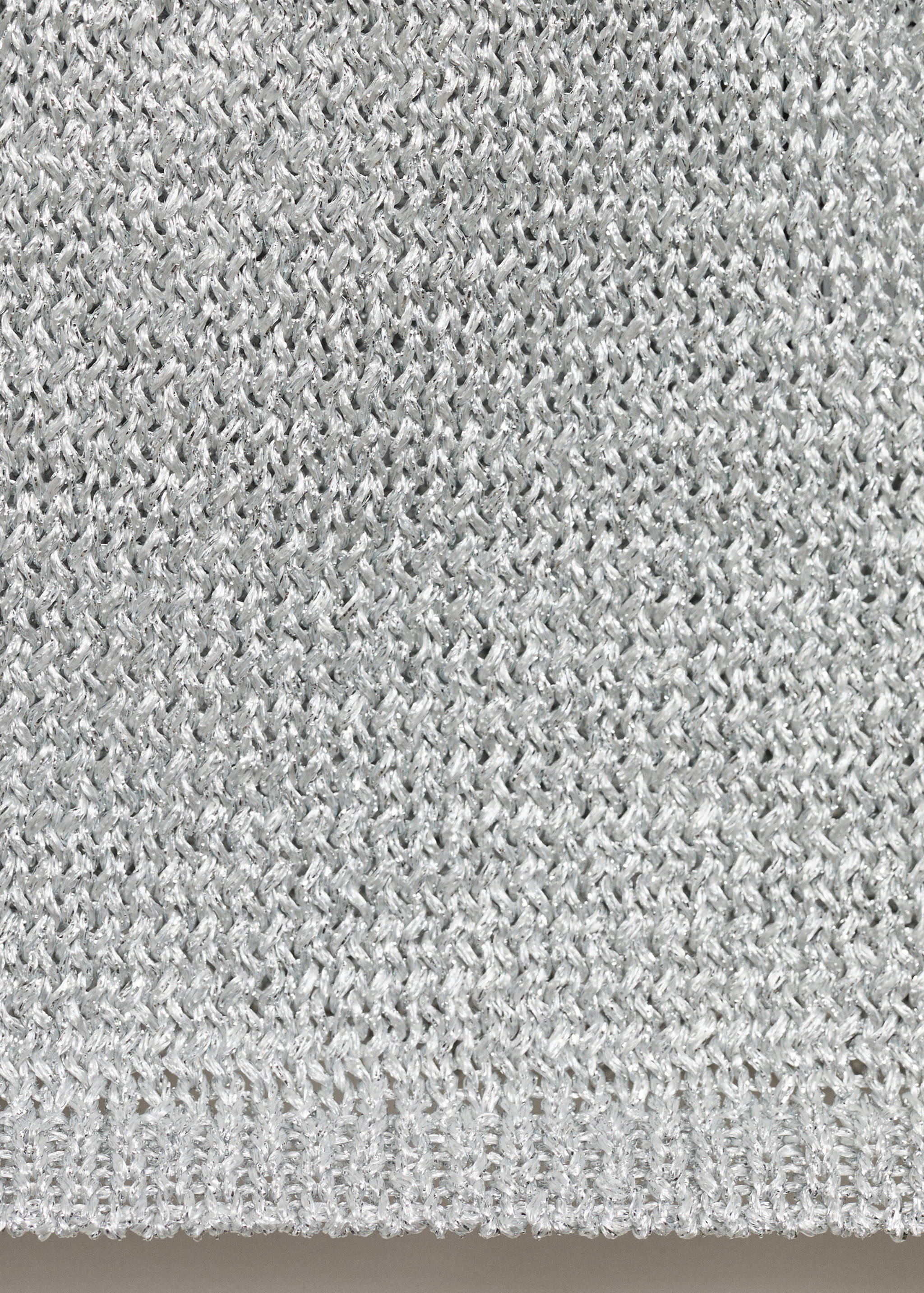 Halter-neck lurex knitted top - Details of the article 0