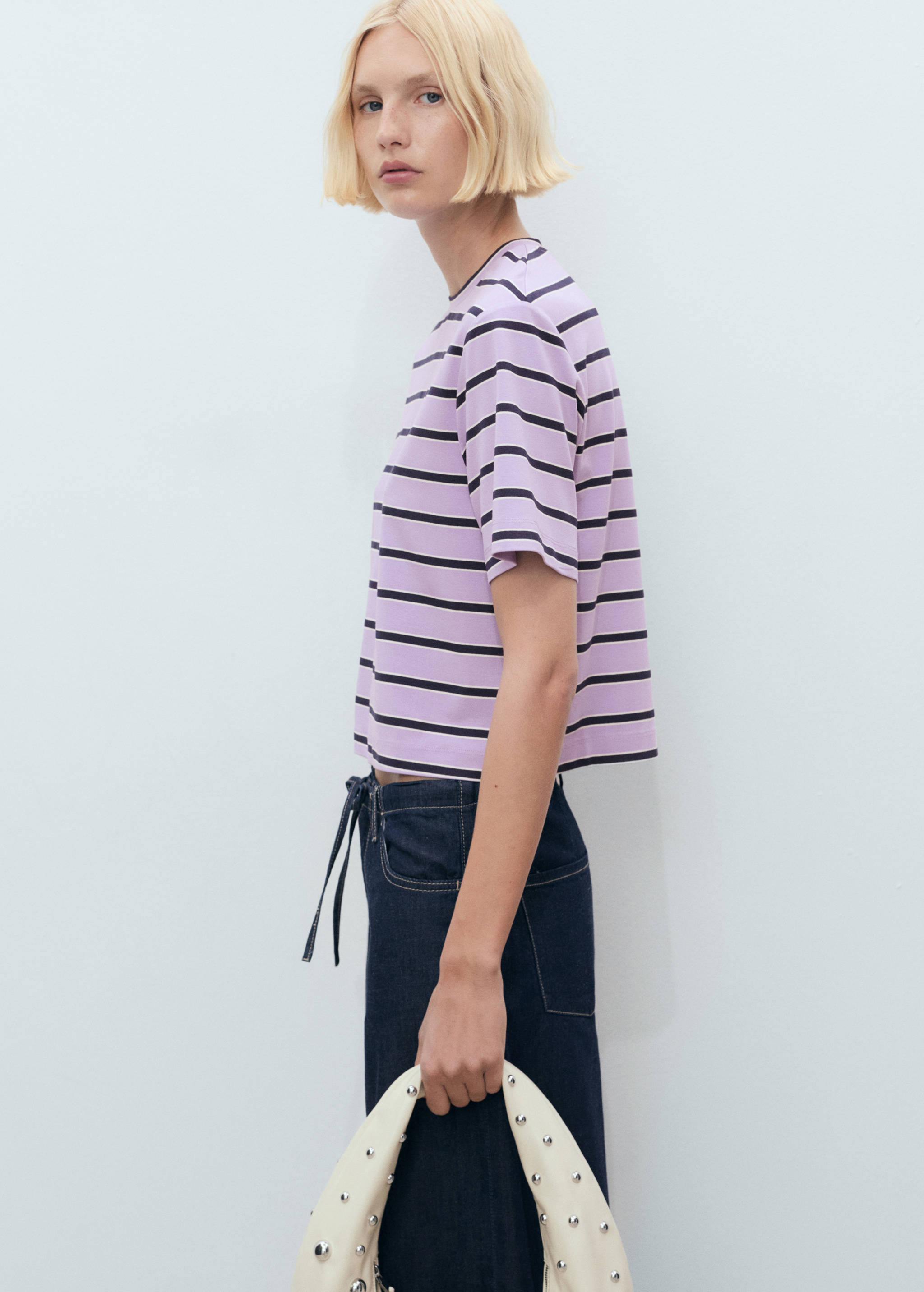 Striped oversized t-shirt - Medium plane