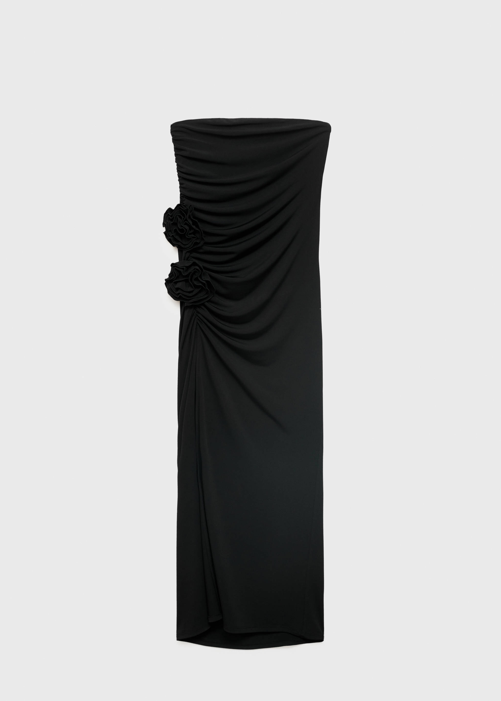 Schulterfreies Kleid mit Blumendetail - Artikel ohne Model