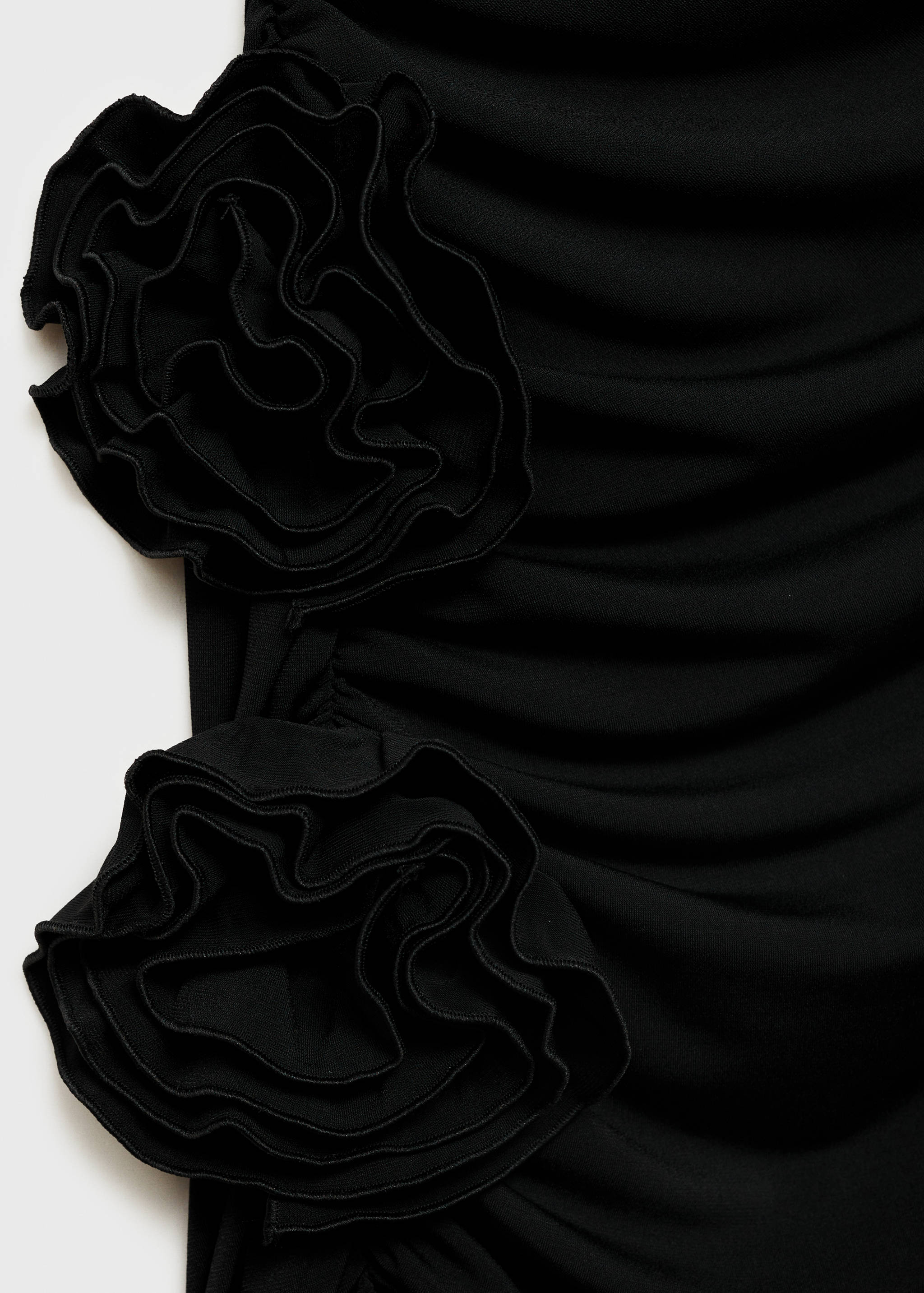 Schulterfreies Kleid mit Blumendetail - Detail des Artikels 8