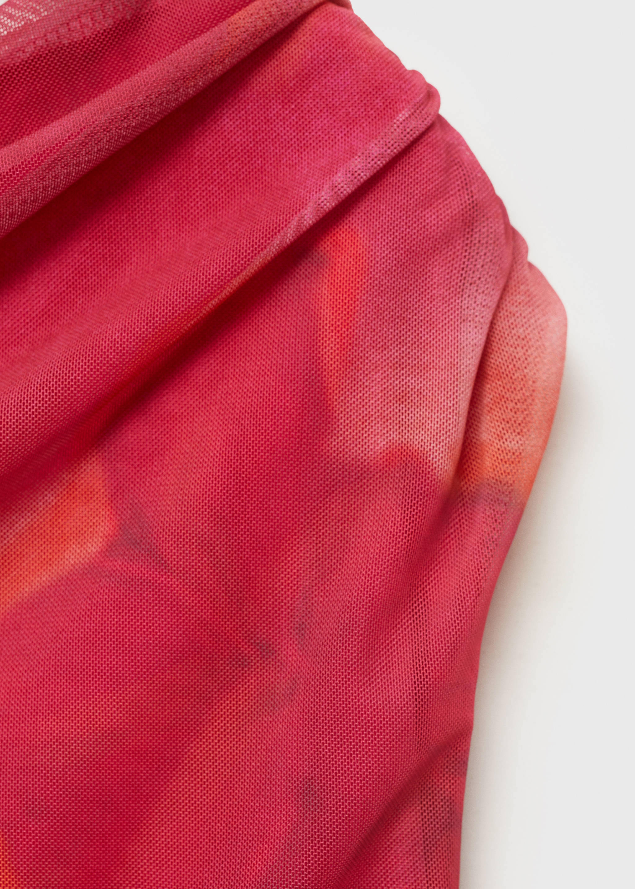 Floral midi-dress with asymmetrical neckline - Details of the article 8