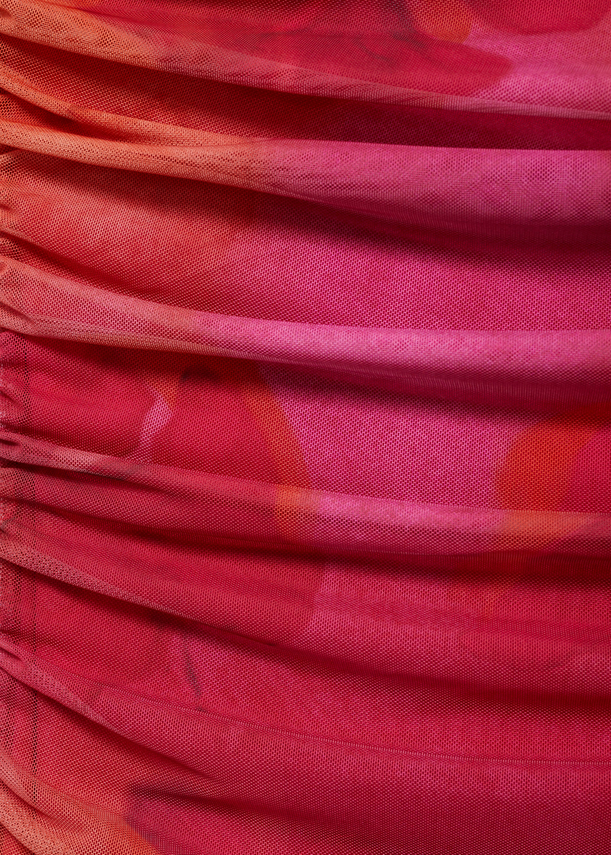 Floral midi-dress with asymmetrical neckline - Details of the article 0