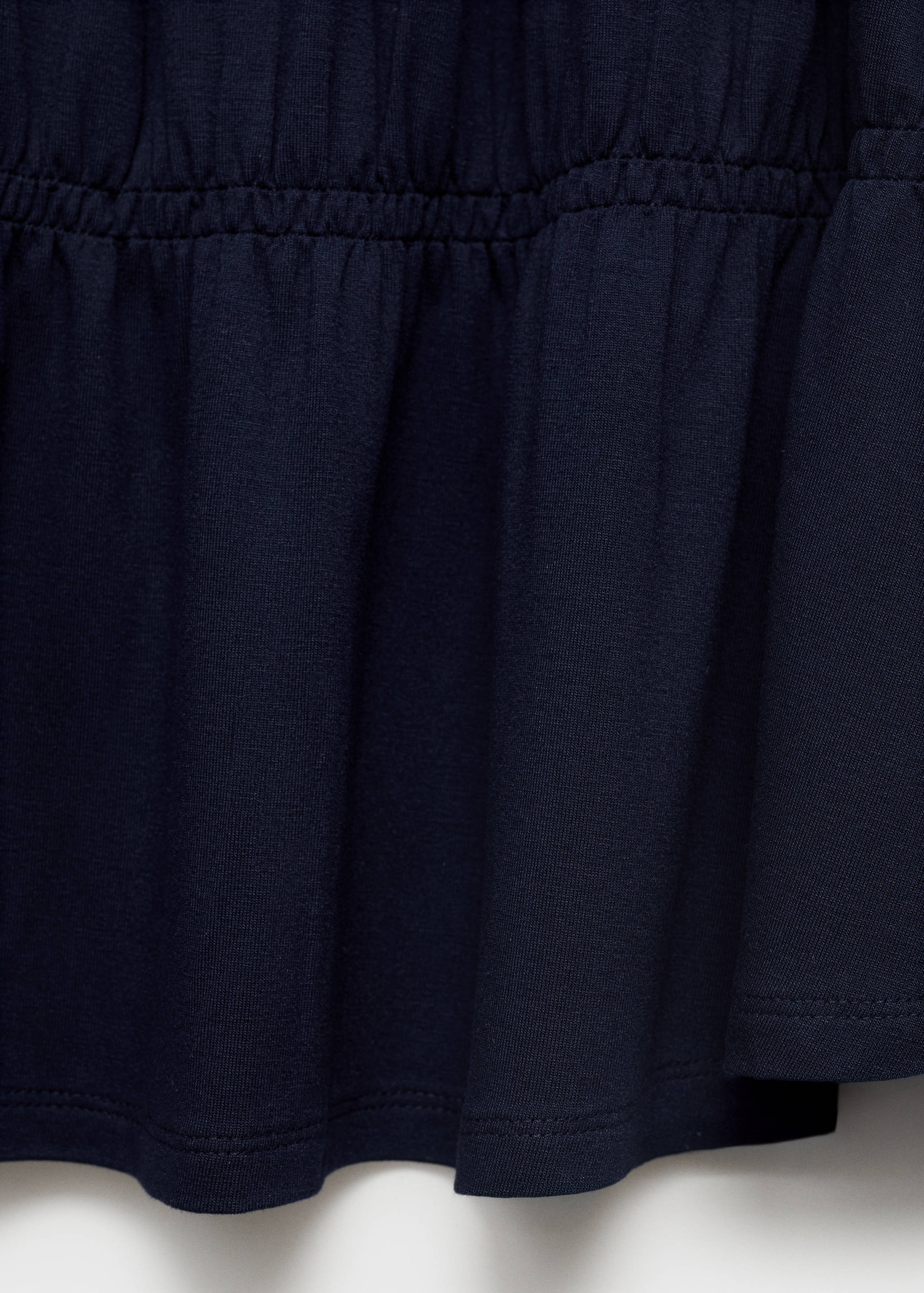 褶皱拼接短款连衣裙 - null