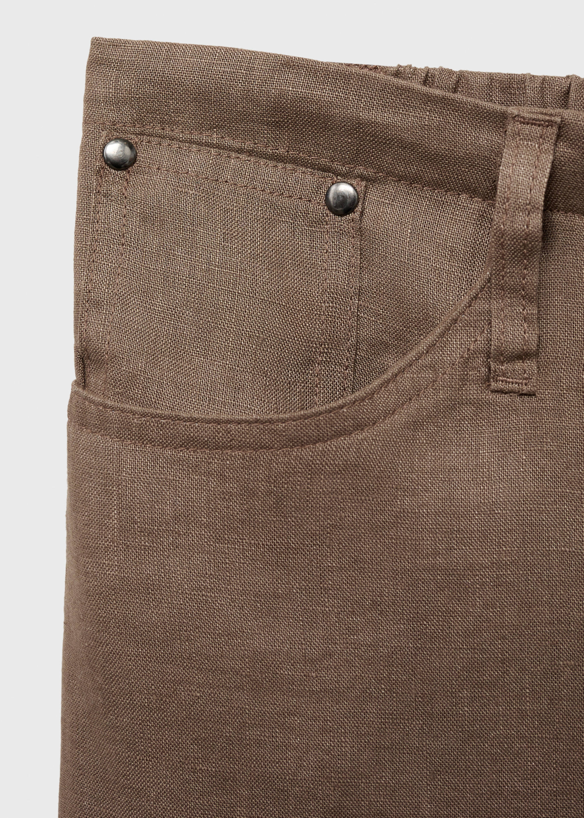 Wide leg linen trousers - Details of the article 8