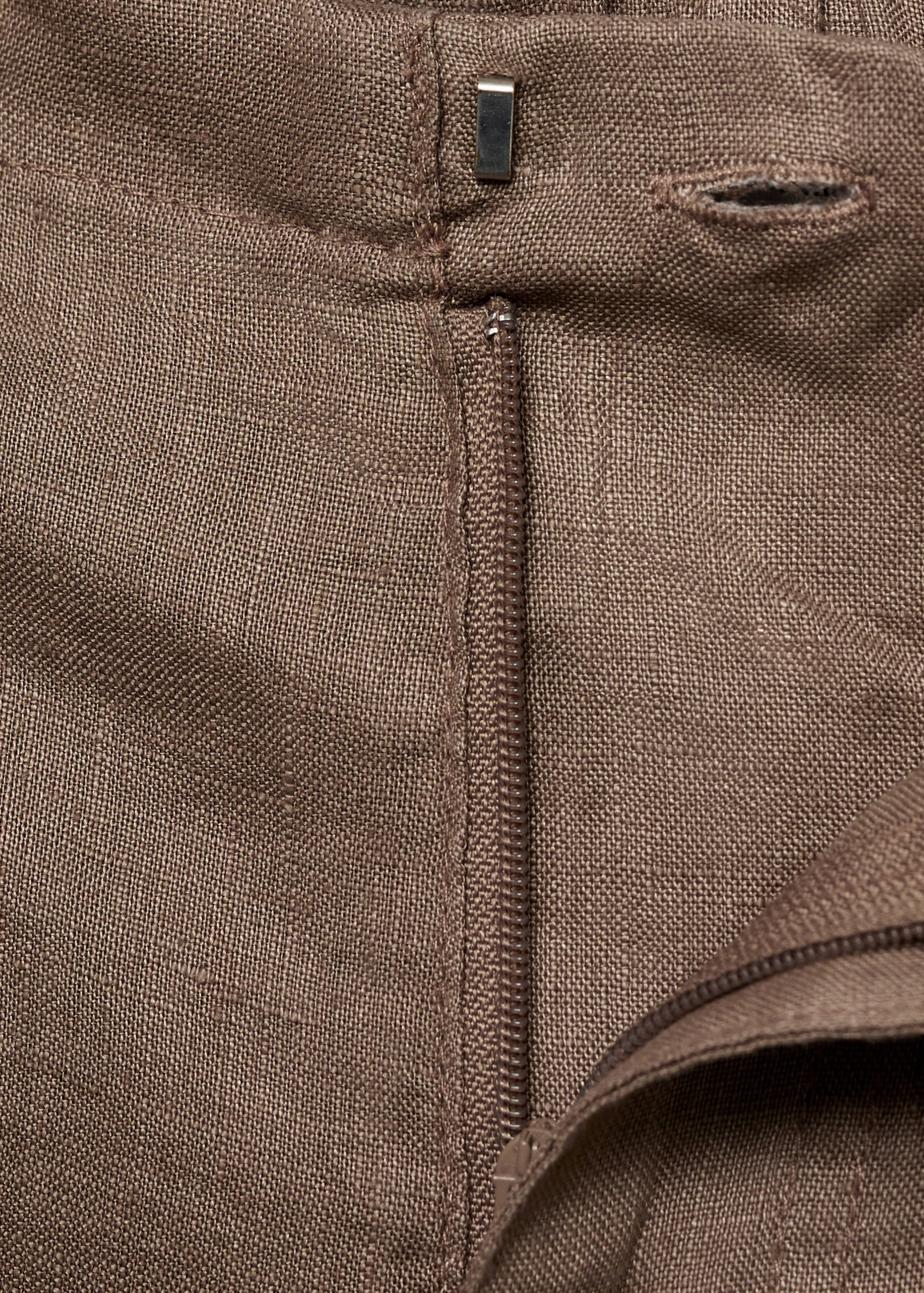 Wide leg linen trousers - Details of the article 0