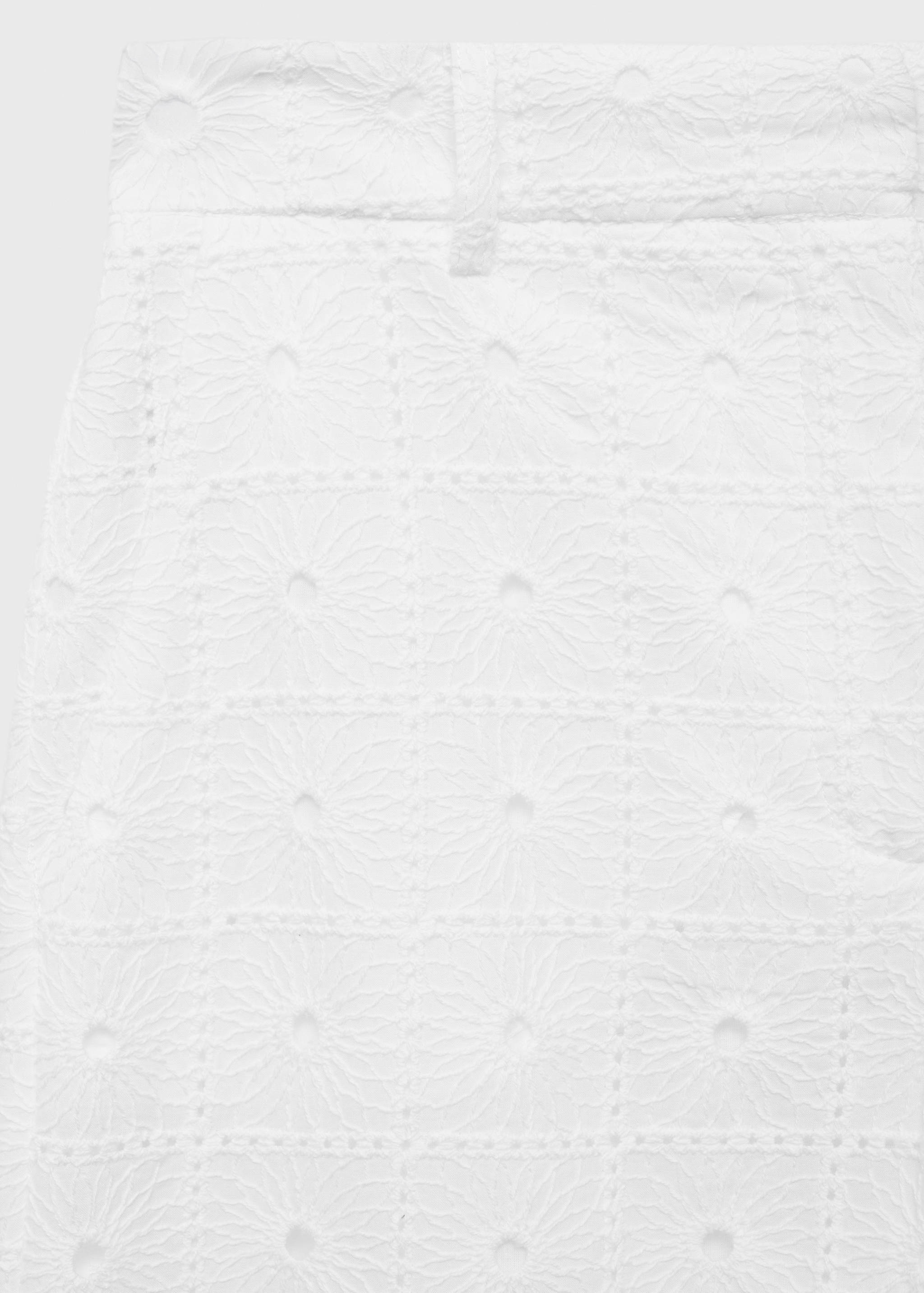 Straight-fit embroidered cotton pants - Details of the article 8