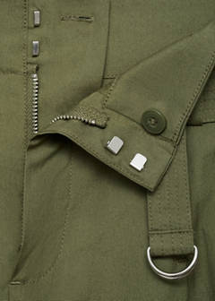 Wide leg trousers with belt — Khaki 7