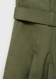 Wide leg trousers with belt — Khaki 8