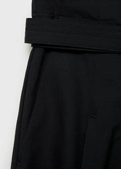 Wide leg trousers with belt — Black 9