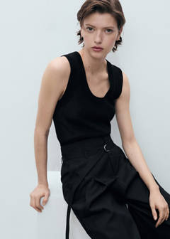 Wide leg trousers with belt — Black 13