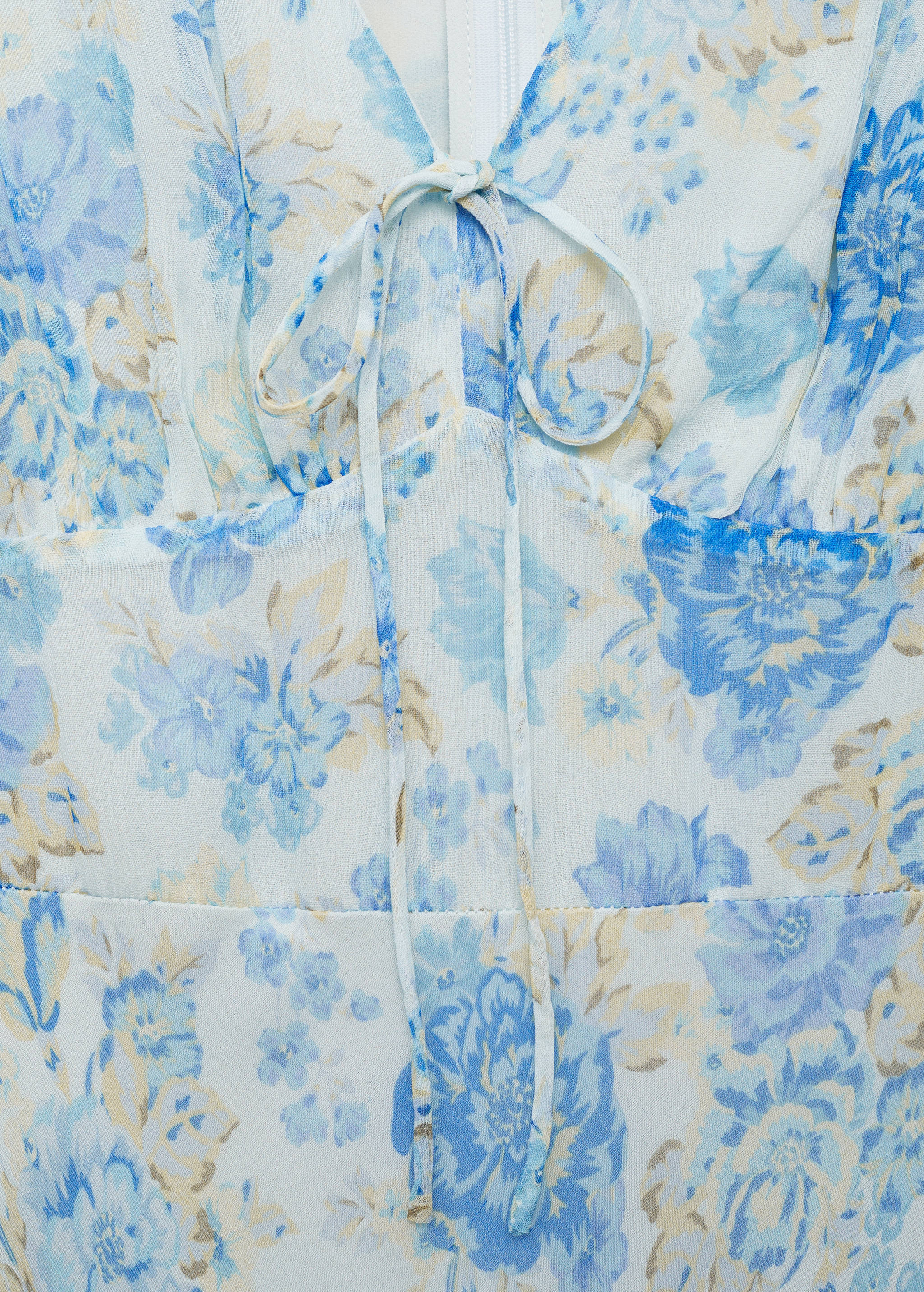 Robe midi à fleurs et manches courtes - Détail de l'article 8