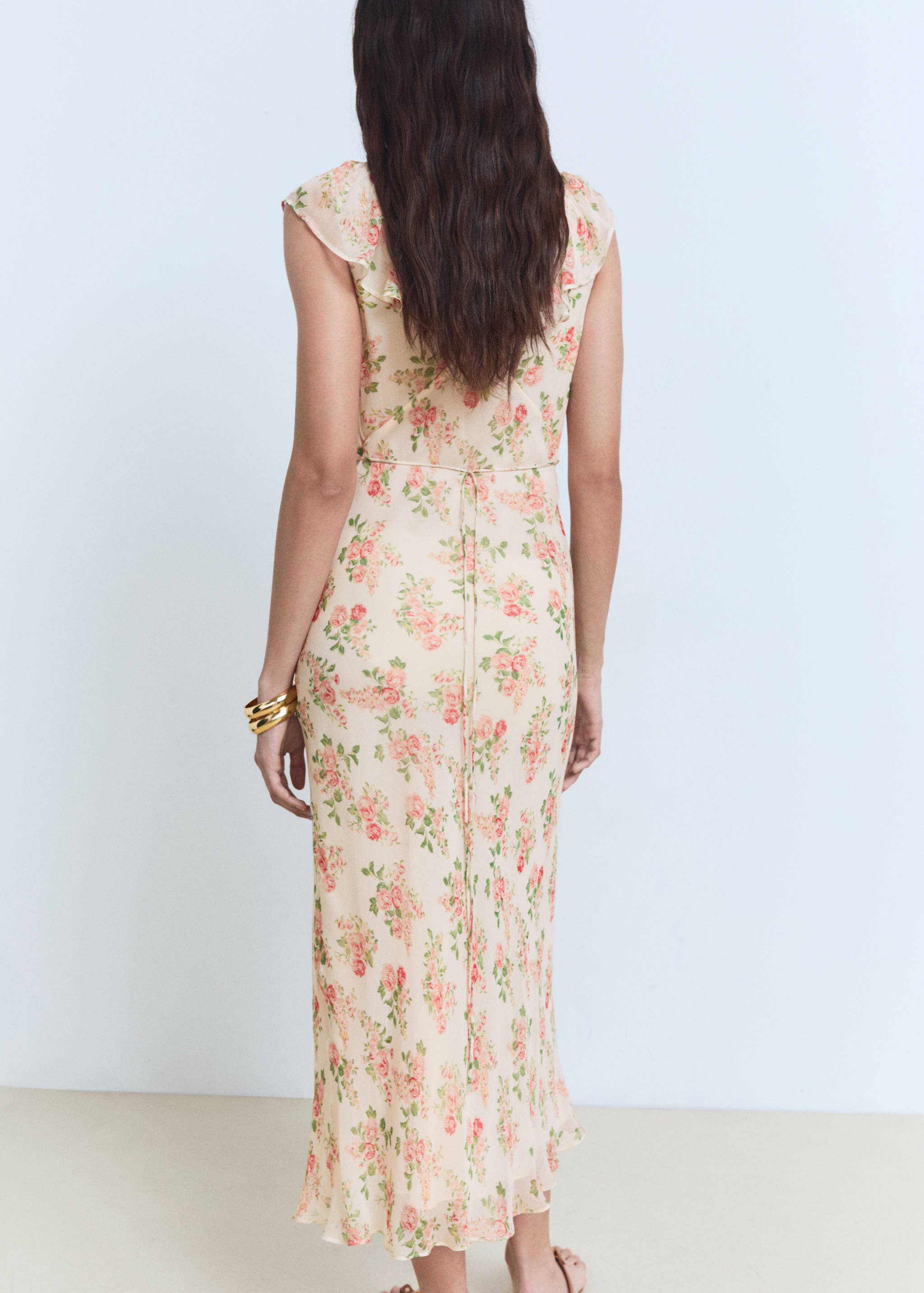 Floral midi-dress with bow - Reverse of the article