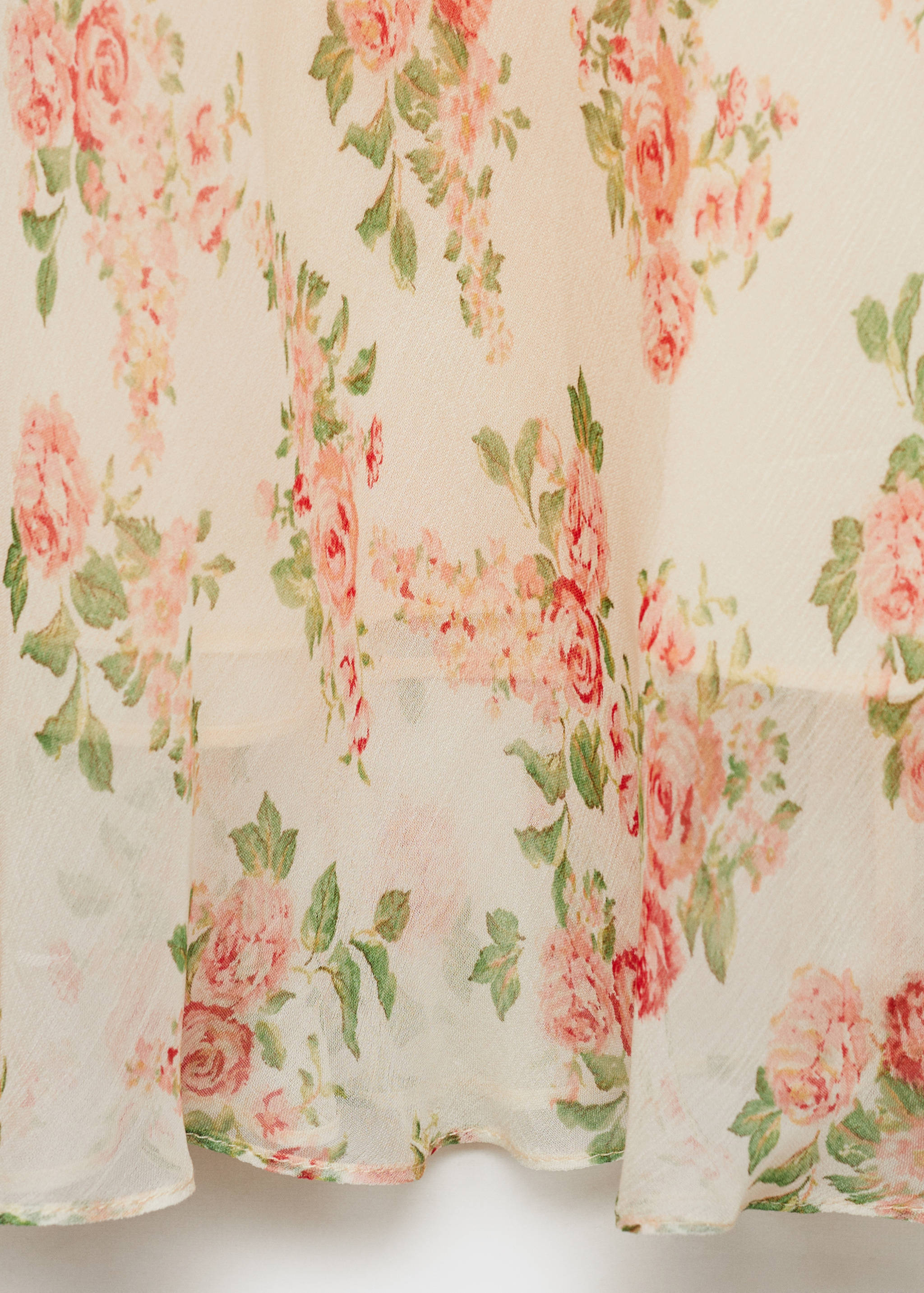 Floral midi-dress with bow - Details of the article 0