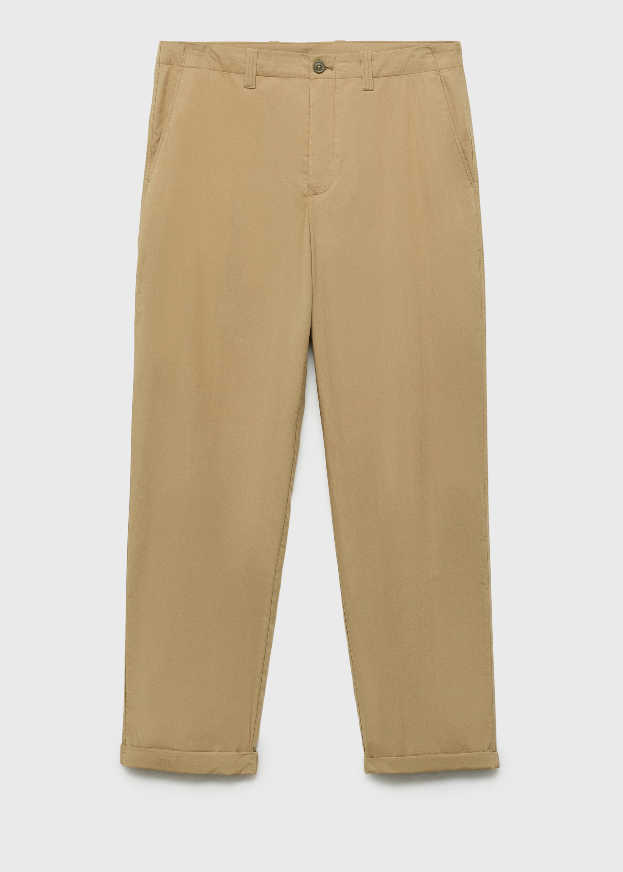 100% straight-fit cotton pants - Article without model