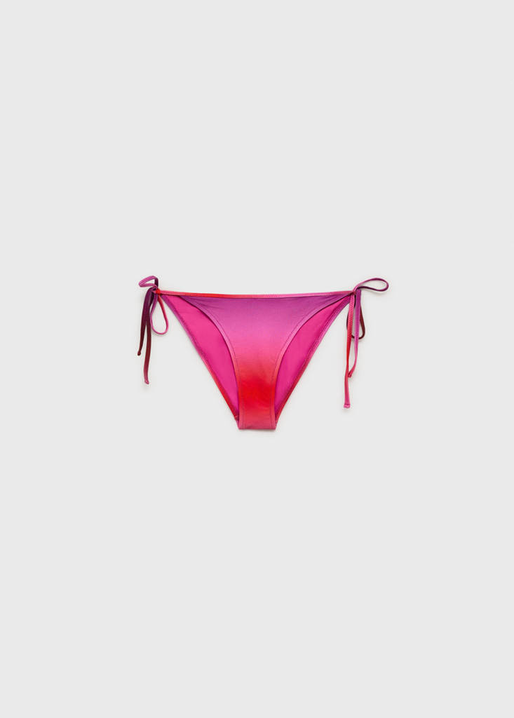 Gradient bikini bottom with a shiny finish — Fuchsia
