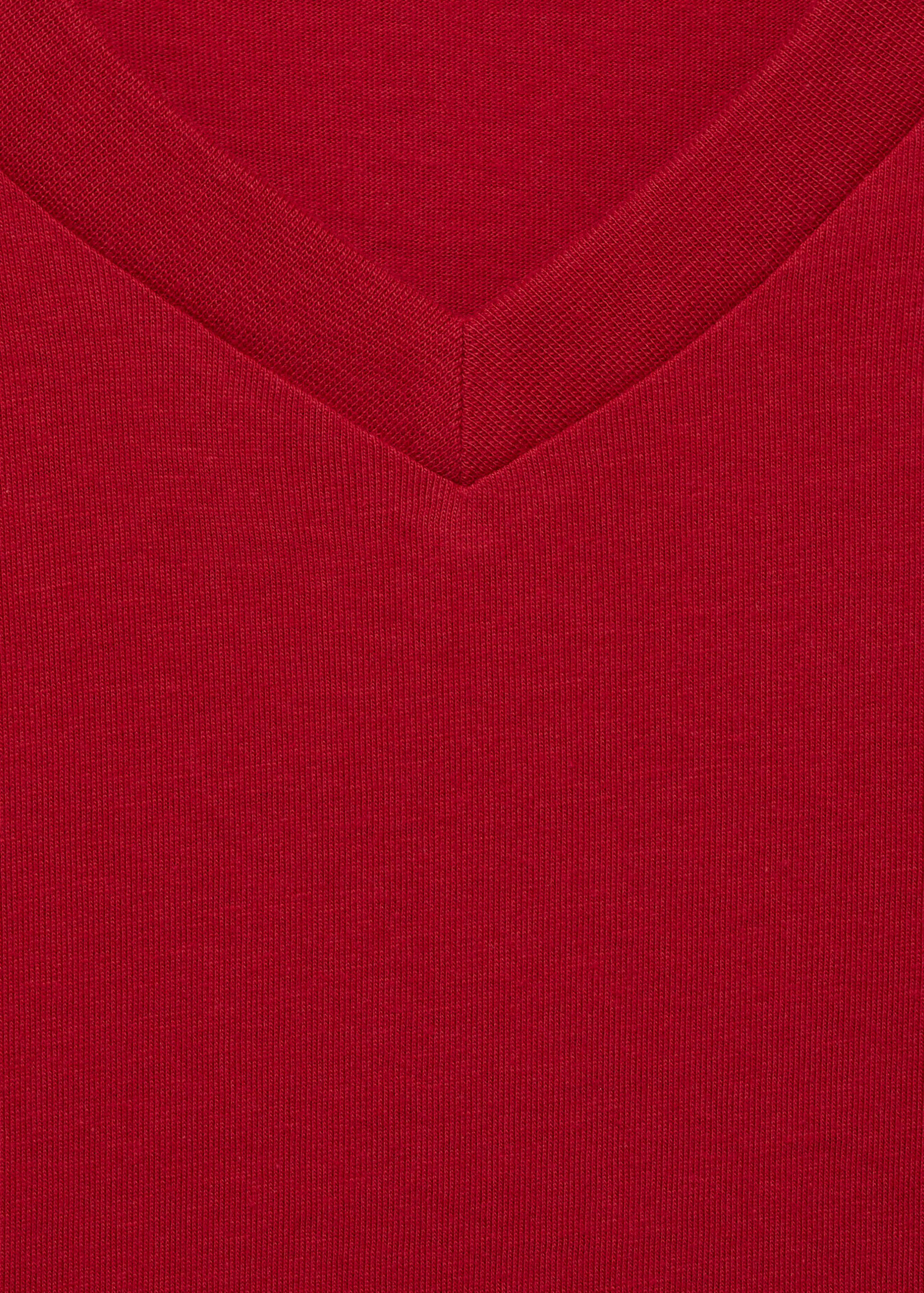 100% cotton slim-fit V-neck t-shirt - Details of the article 8