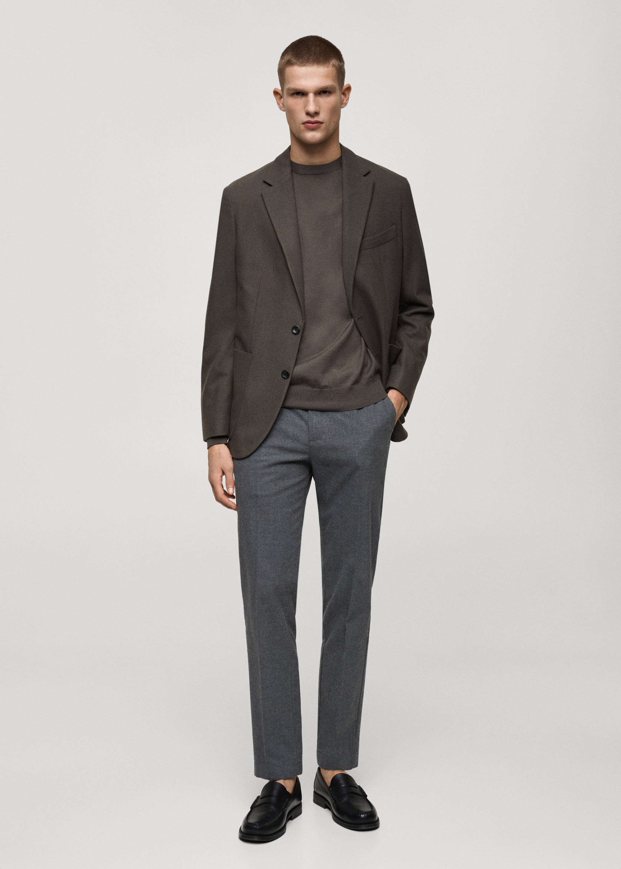 Pantalons franel·la regular fit - Pla general