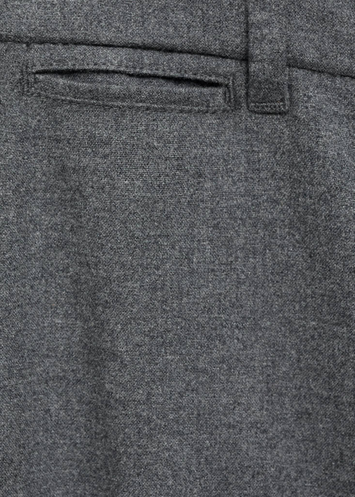 Regular-fit flannel trousers — Light Heather Grey