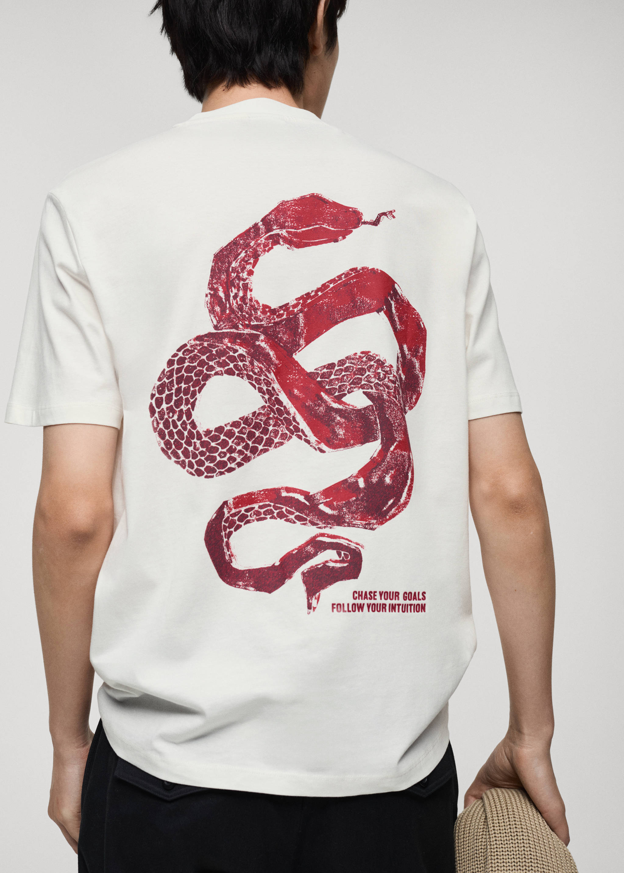 Camiseta 100% algodón estampado combinado - Reverso del artículo