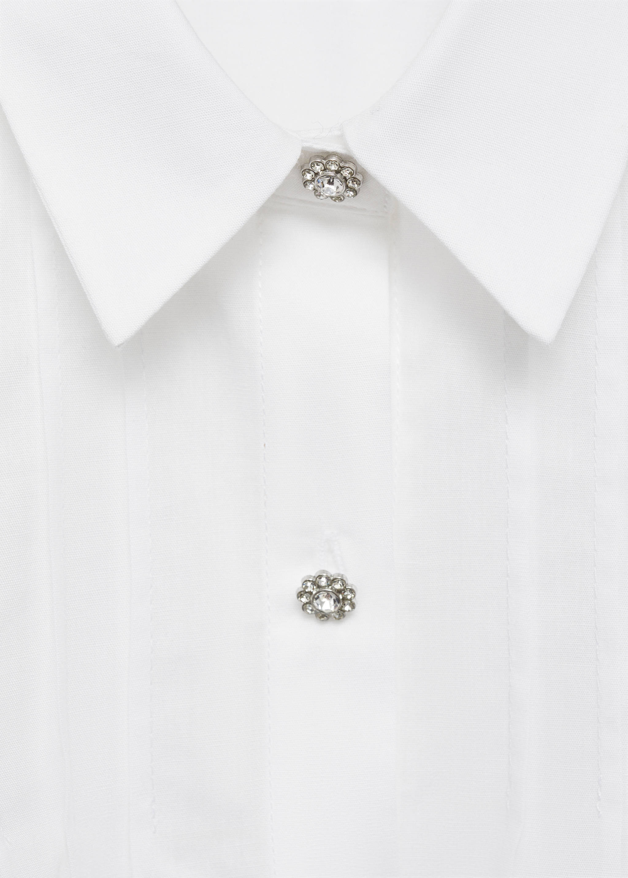 Cotton shirt with jewel buttons - Details of the article 8