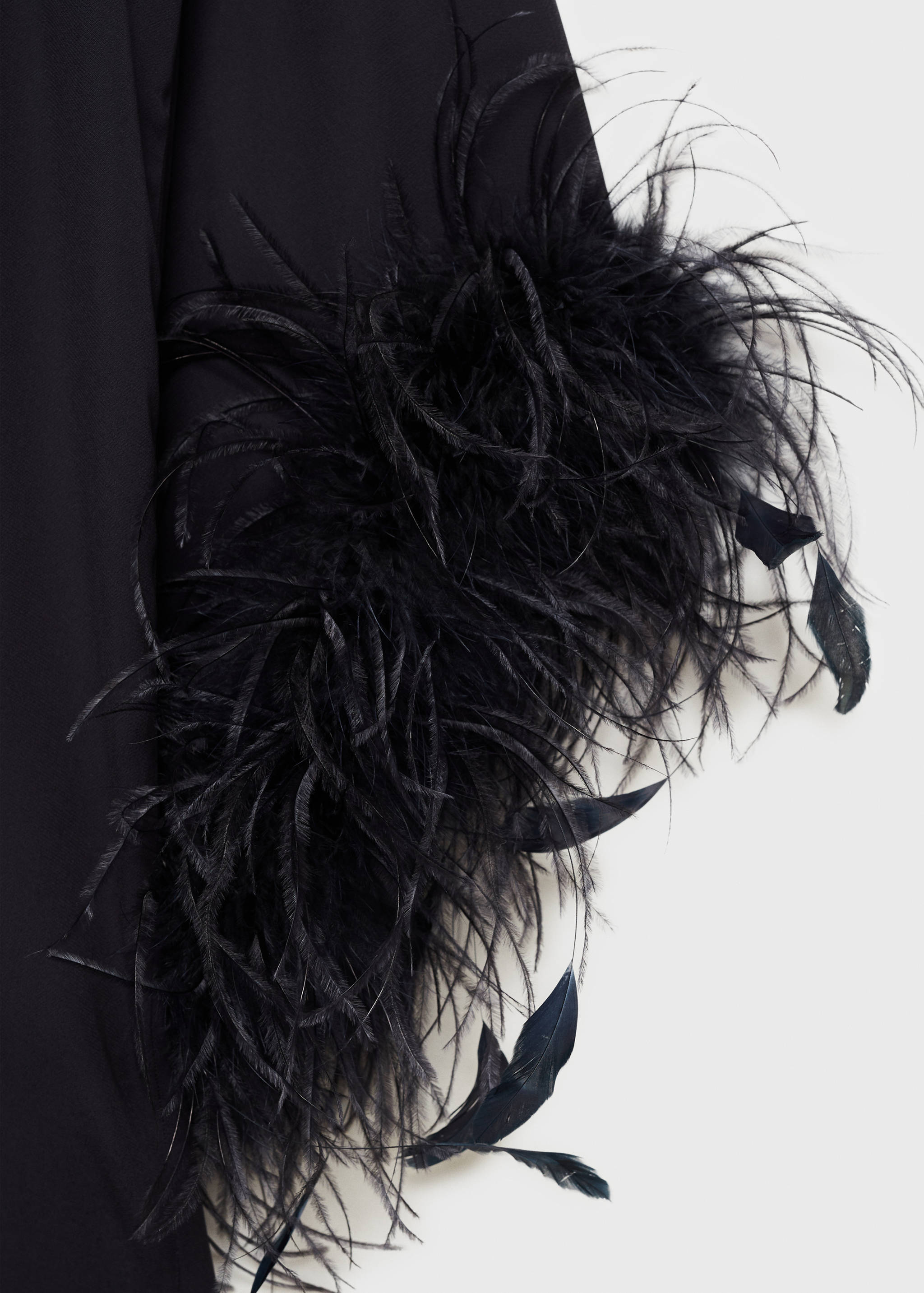 Semi-transparent feather dress - Details of the article 0