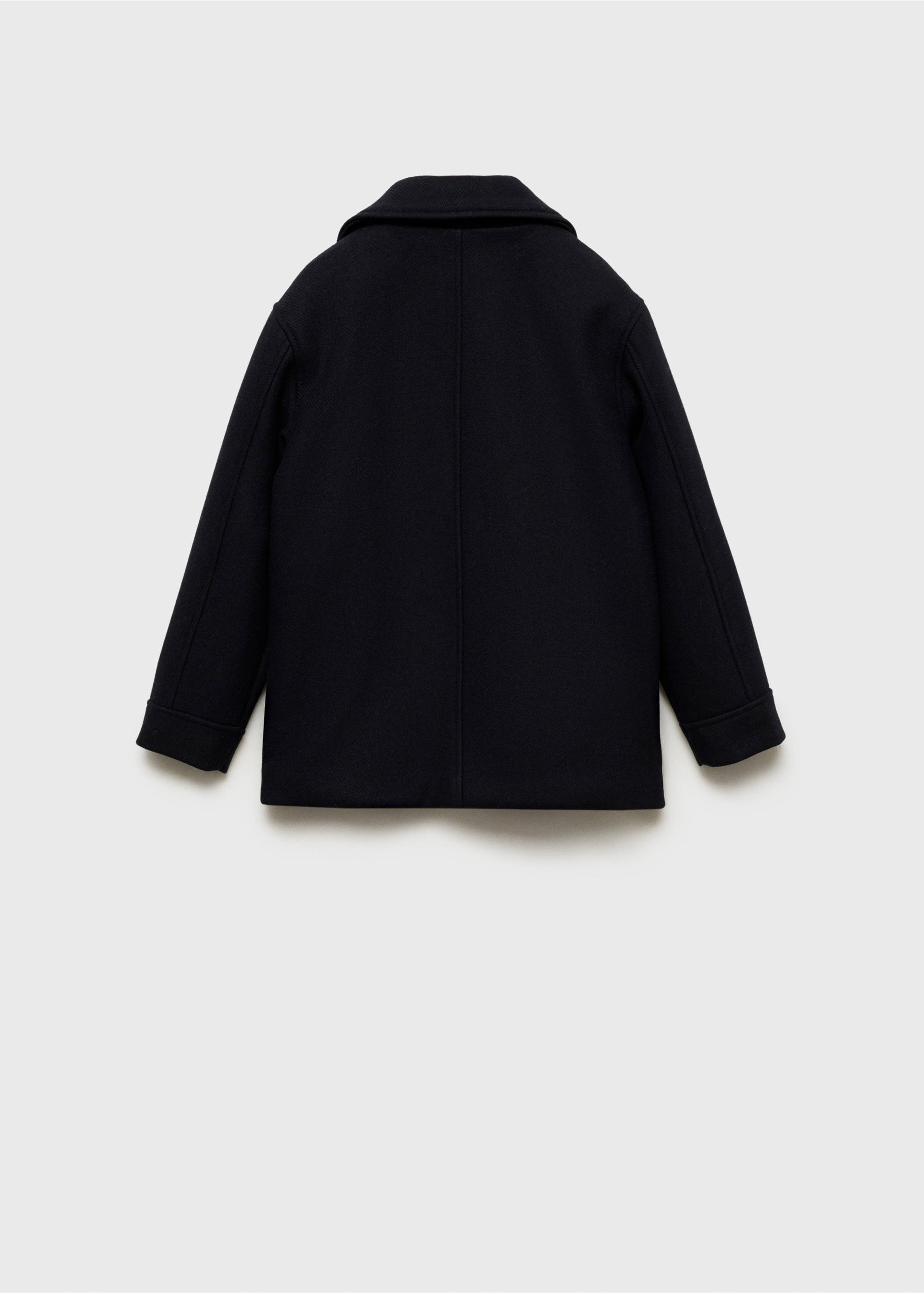 Manteau laine boutons - Verso de l’article, Bleu marine foncé. Ref: 87020288-00.
