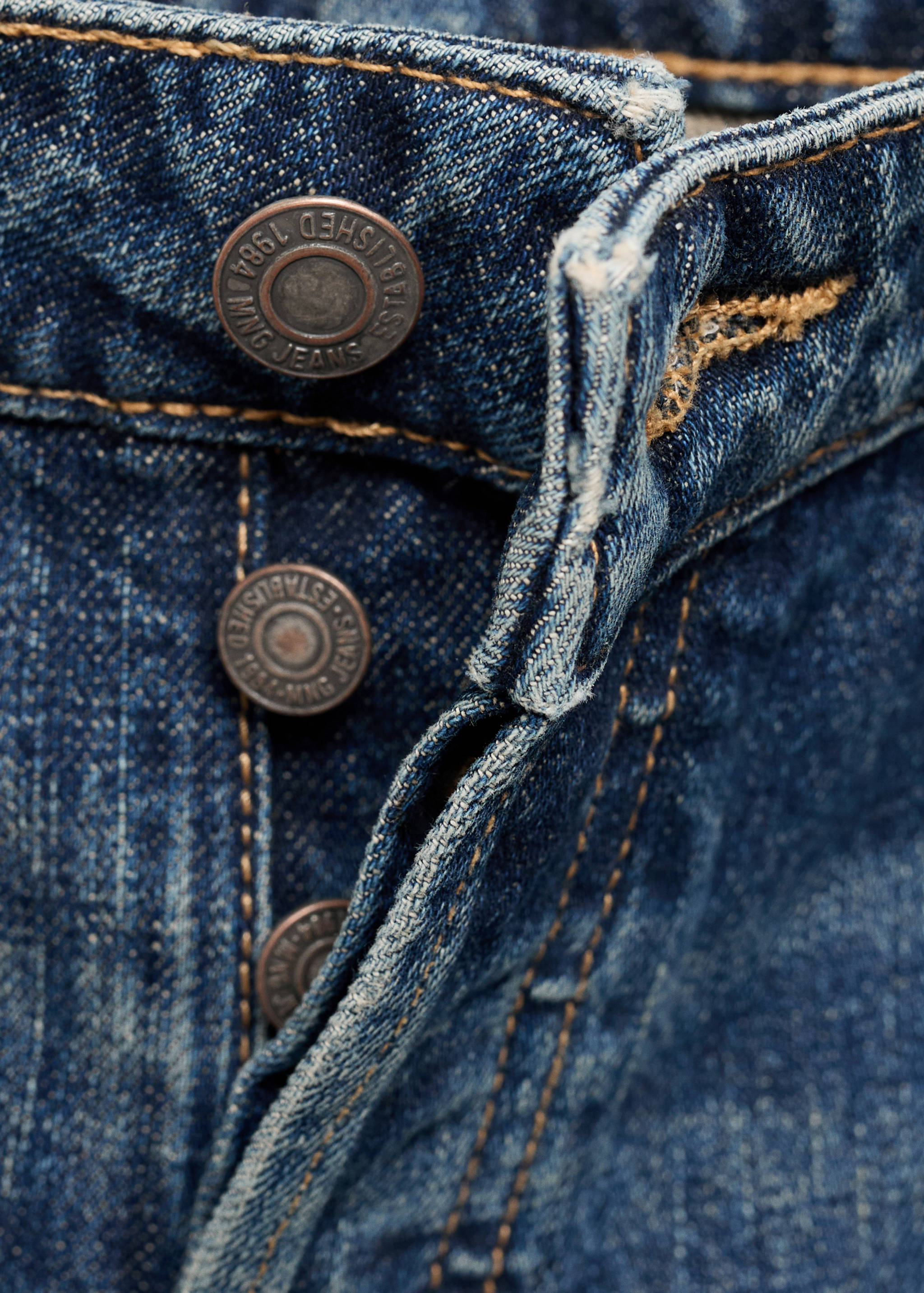 Mid-rise straight jeans - Details of the article 0