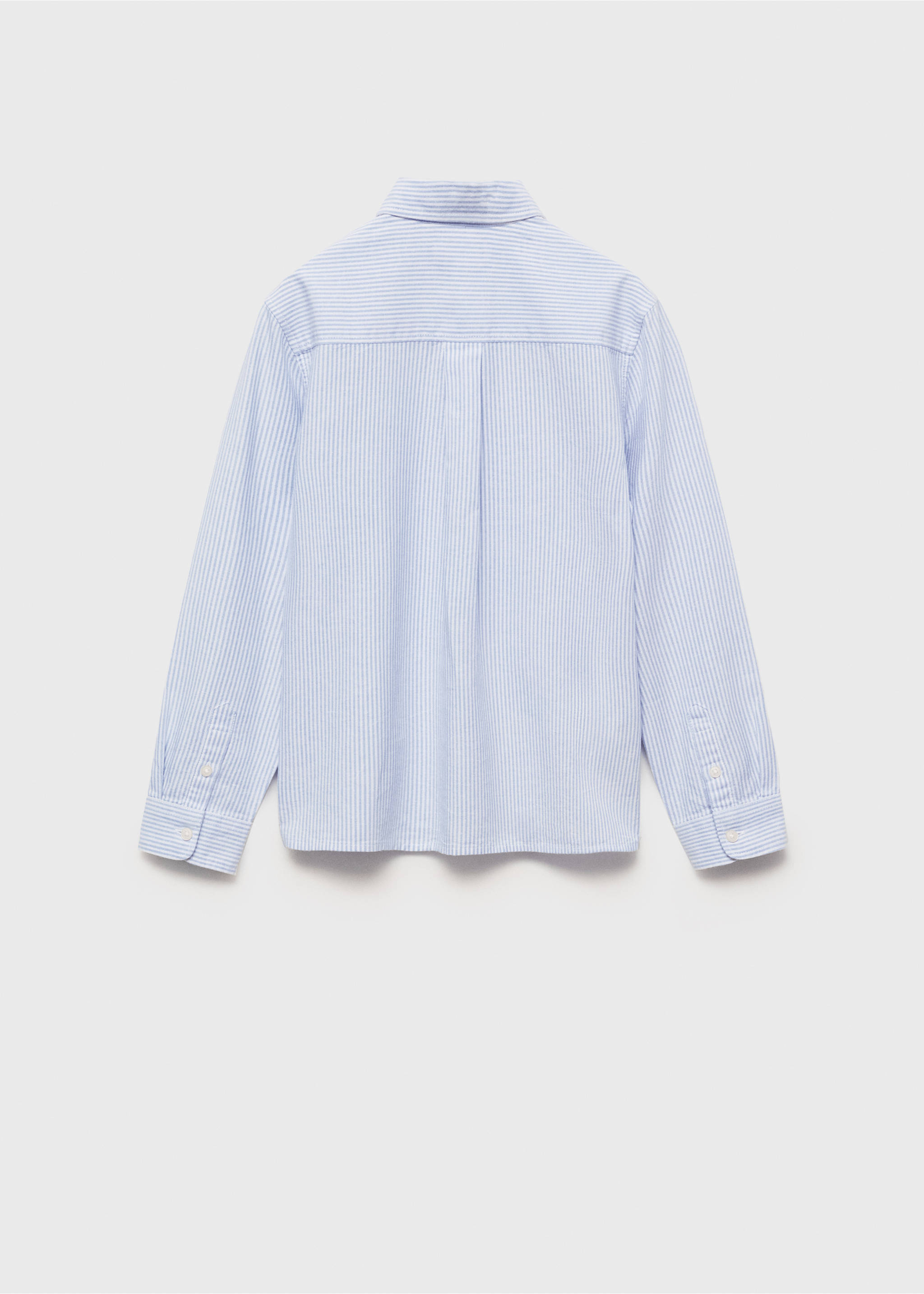 100% cotton Oxford striped shirt - Reverse of the article, Sky Blue. Ref: 87020432-00.